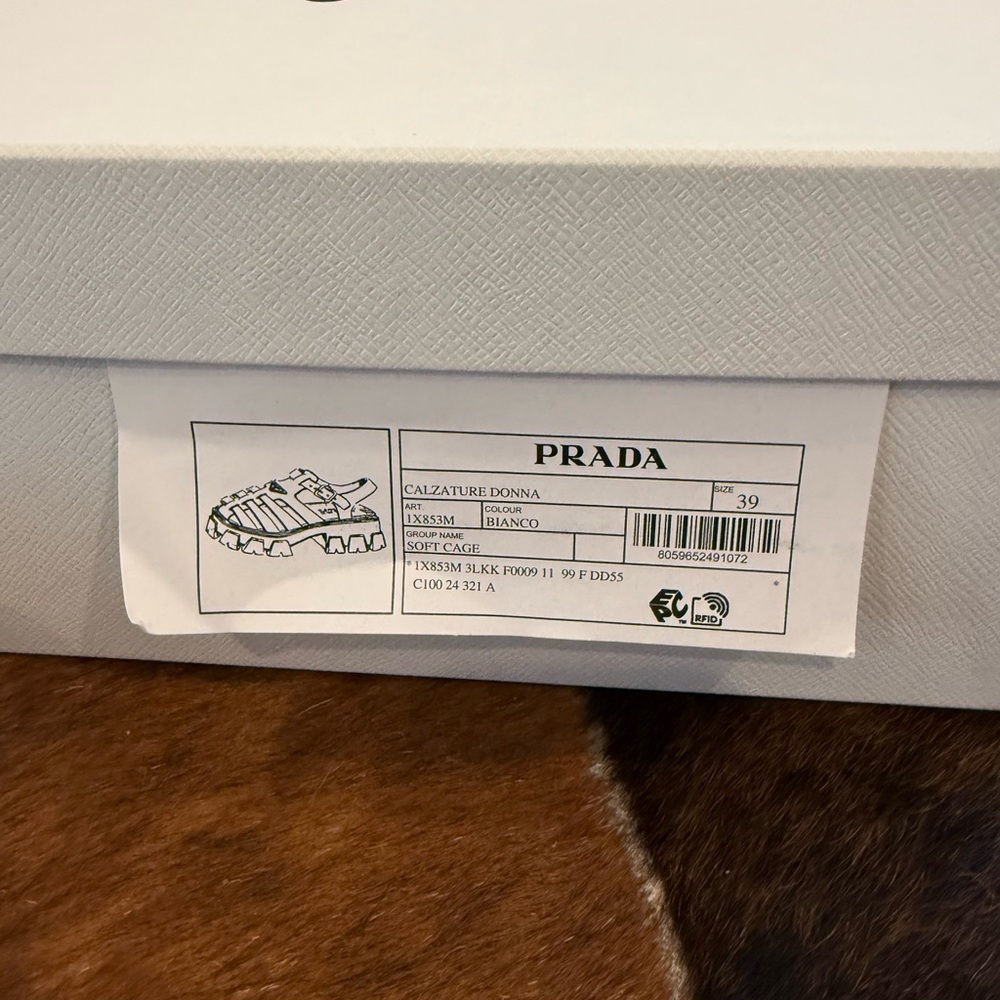New in Box Prada Monolith Rubber Sandals - White - Picture 9 of 9